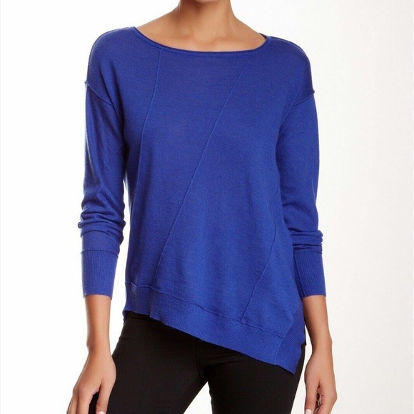 EILEEN FISHER Merino Wool Asymmetrical Sweater - Picture 1 of 7